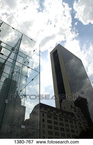 Low angle view of skyscrapers in a city, New York City, New York State, USA View Large Photo Image Stock Photo - Low angle view of skyscrapers in a city, New York City, New York State, USA. Fotosearch