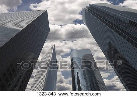 Stock Image - Low angle view of skyscrapers, Los Angeles, California, USA. Fotosearch