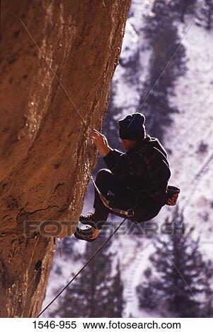 Man climbing a rock, Smith Rock, Oregon, USA View Large Photo Image Stock Photography - Man climbing a rock, Smith Rock, Oregon, USA. Fotosearch