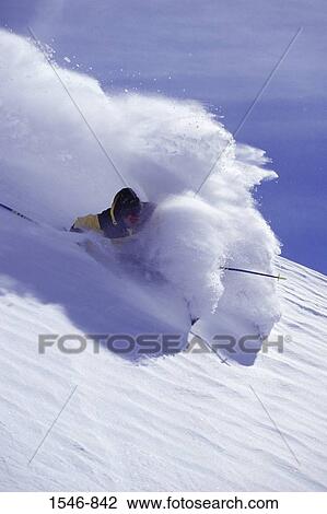 Man skiing on a snow covered mountain, Sugar Bowl Ski Resort, California, USA View Large Photo Image Stock Image - Man skiing on a snow covered mountain, Sugar Bowl Ski Resort, California, USA. Fotosearch