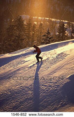 Man telemark skiing on a snow covered mountain, Utah, USA View Large Photo Image Stock Image - Man telemark skiing on a snow covered mountain, Utah, USA. Fotosearch