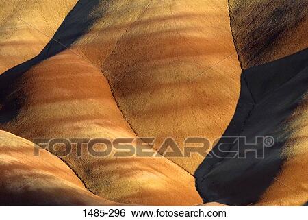 Pattern on hills, Painted Hills, John Day Fossil Beds National Park, Oregon, USA View Large Photo Image Stock Photograph - Pattern on hills, Painted Hills, John Day Fossil Beds National Park, Oregon, USA. Fotosearch