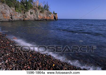 Pebbles at the lakeside, Lake Superior, Tettegouche State Park, Minnesota, USA View Large Photo Image Stock Image - Pebbles at the lakeside, Lake Superior, Tettegouche State Park, Minnesota, USA. Fotosearch