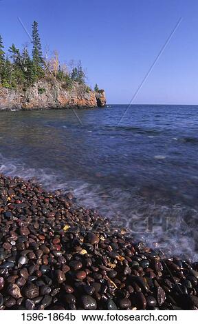 Pebbles at the lakeside, Lake Superior, Tettegouche State Park, Minnesota, USA View Large Photo Image Stock Image - Pebbles at the lakeside, Lake Superior, Tettegouche State Park, Minnesota, USA. Fotosearch