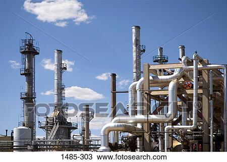 Pipelines in an oil refinery View Large Photo Image Stock Image - Pipelines in an oil refinery. Fotosearch