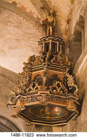Pulpit details in a church, St. Mary's Church, Bryggen, Bergen, Hordaland County, Norway View Large Photo Image Stock Image - Pulpit details in a church, St. Mary's Church, Bryggen, Bergen, Hordaland County, Norway. Fotosearch