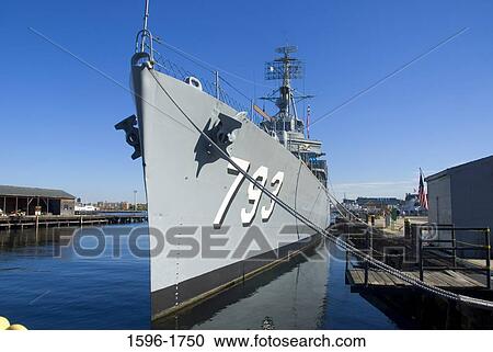 Reflection of a warship in water, USS Cassin Young, Charleston Navy Yard, Freedom Trail, Boston National Historic Park, Boston, Massachusetts, USA View Large Photo Image Stock Image - Reflection of a warship in water, USS Cassin Young, Charleston Navy Yard, Freedom Trail, Boston National Historic Park, Boston, Massachusetts, USA. Fotosearch