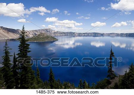Reflection of clouds in a lake, Crater Lake, Crater Lake National Park, Oregon, USA View Large Photo Image Stock Photography - Reflection of clouds in a lake, Crater Lake, Crater Lake National Park, Oregon, USA. Fotosearch