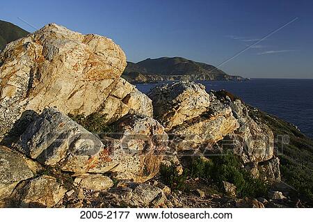 Rock formations on the coast, Big Sur Coast, Big Sur, California, USA View Large Photo Image Stock Photo - Rock formations on the coast, Big Sur Coast, Big Sur, California, USA. Fotosearch