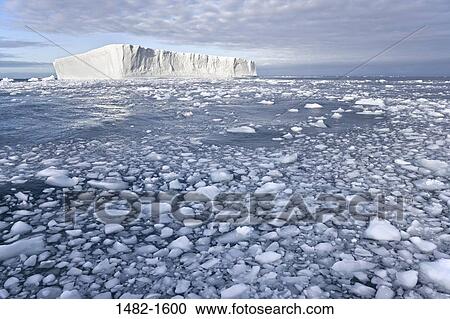 Stock Image - sky, floating, water, cloud, sea, ocean, ice. Fotosearch