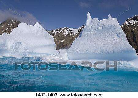 Stock Image - sky, white, water, cloud, sea, ocean, mountain. Fotosearch