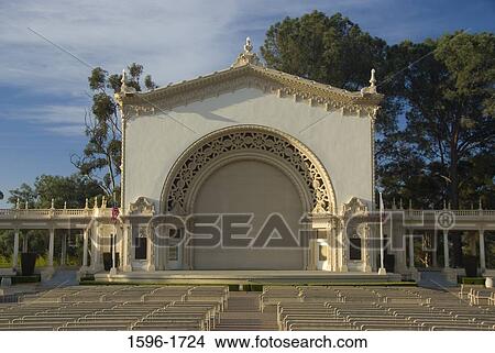 Stage in a park, Spreckels Organ Pavilion, Balboa Park, San Diego, California, USA View Large Photo Image Picture - Stage in a park, Spreckels Organ Pavilion, Balboa Park, San Diego, California, USA. Fotosearch