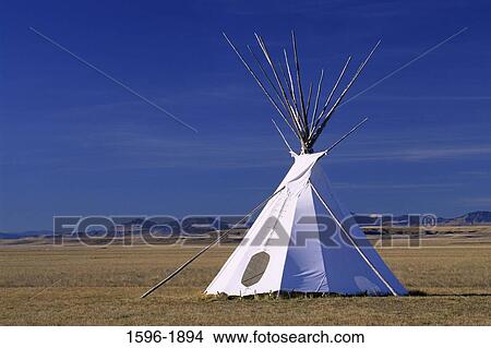 Teepee on a prairie, Ulm Pishkun State Park, Montana, USA View Large Photo Image Picture - Teepee on a prairie, Ulm Pishkun State Park, Montana, USA. Fotosearch