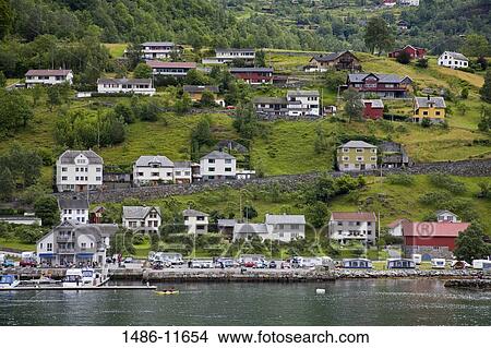 Town at the waterfront, Geiranger, Geirangerfjord, More og Romsdal, Sunnmore, Norway View Large Photo Image Picture - Town at the waterfront, Geiranger, Geirangerfjord, More og Romsdal, Sunnmore, Norway. Fotosearch