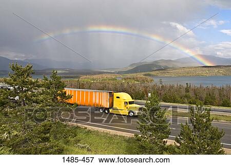 Truck on a highway, Interstate 70, Lake Dillon, Dillon, Summit County, Colorado, USA View Large Photo Image Stock Photo - Truck on a highway, Interstate 70, Lake Dillon, Dillon, Summit County, Colorado, USA. Fotosearch