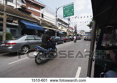 Stock Image - Vehicles on the road, Bangkok, Thailand. Fotosearch