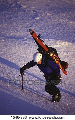 Woman ski mountaineering, Mt Judah, California, USA View Large Photo Image Stock Image - Woman ski mountaineering, Mt Judah, California, USA. Fotosearch