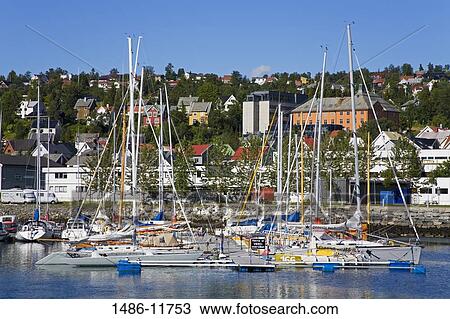 Yachts at a marina, Tromso, Toms County, Nord-Norge, Norway View Large Photo Image Stock Image - Yachts at a marina, Tromso, Toms County, Nord-Norge, Norway. Fotosearch