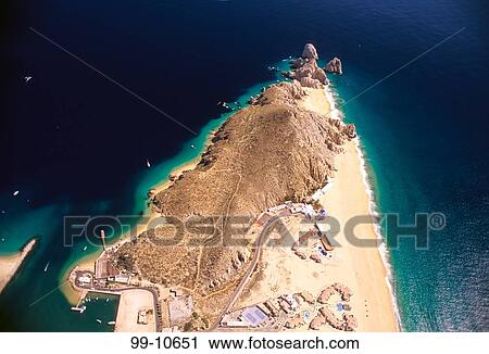 Aerial view of a peninsula, Cabo San Lucas, Baja California, Mexico View Large Photo Image Stock Image - Aerial view of a peninsula, Cabo San Lucas, Baja California, Mexico. Fotosearch