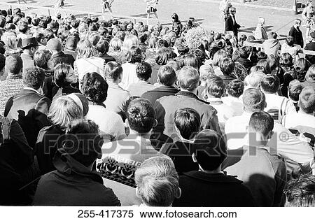 Stock Photography - Audience during sport competition, high angle view. Fotosearch