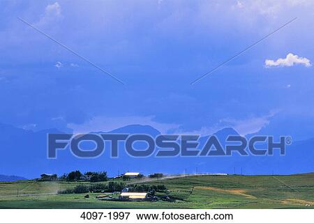 Barns in a farm, Alberta, Canada View Large Photo Image Stock Photo - Barns in a farm, Alberta, Canada. Fotosearch