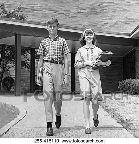 Stock Image - Children walking from school. Fotosearch
