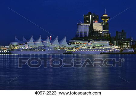 Convention center lit up at dusk, Vancouver Trade And Convention Center, Vancouver, British Columbia, Canada View Large Photo Image Stock Image - Convention center lit up at dusk, Vancouver Trade And Convention Center, Vancouver, British Columbia, Canada. Fotosearch