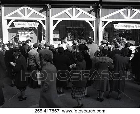 Stock Photo - Crowd of people on street. Fotosearch