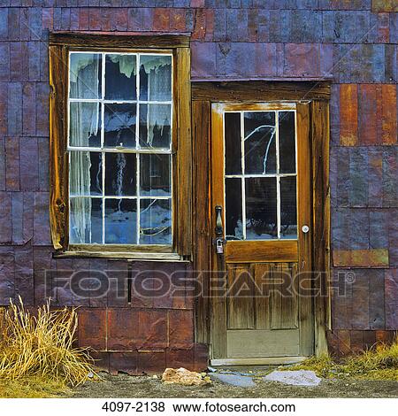 Stock Photo - Entrance on an abandoned house, Bodie Ghost Town, California, USA. Fotosearch
