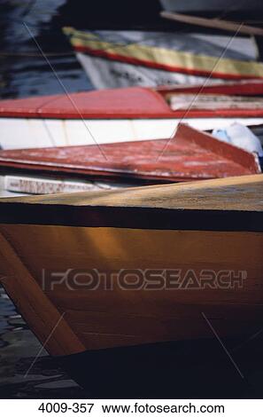 Stock Photo - Fishing boat in a river, Marigot, St. Martin. Fotosearch