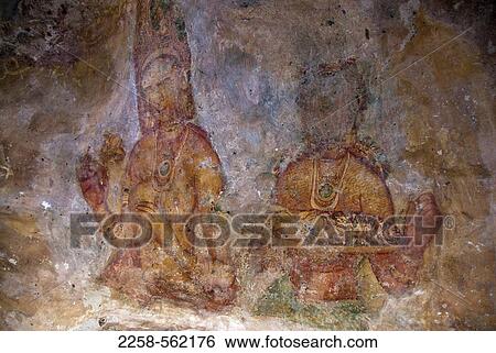 Frescoes in a fort, Sigiriya, Matale District, Sri Lanka View Large Photo Image Stock Photograph - Frescoes in a fort, Sigiriya, Matale District, Sri Lanka. Fotosearch