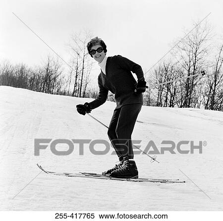 Happy woman skiing View Large Photo Image Stock Photography - Happy woman skiing. Fotosearch