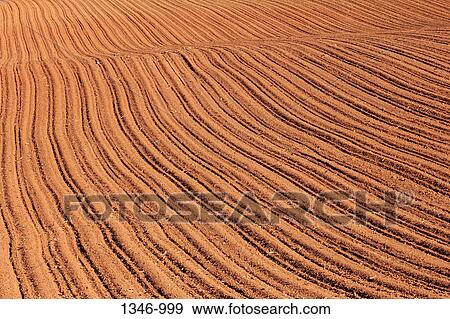 High angle view of a plowed field View Large Photo Image Stock Photo - High angle view of a plowed field. Fotosearch
