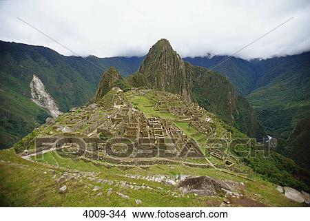 High angle view of an archaeological site, Machu Picchu, Cusco Region, Peru View Large Photo Image Picture - High angle view of an archaeological site, Machu Picchu, Cusco Region, Peru. Fotosearch