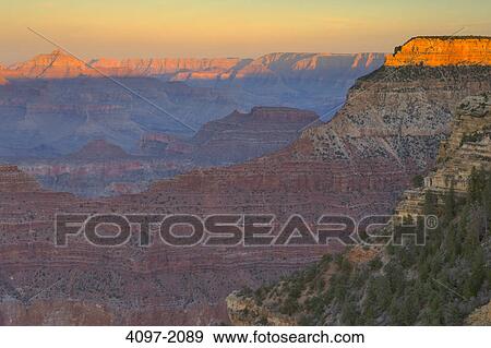 Stock Photo - High angle view of mountains, Yavapai Point, South Rim, Grand Canyon National Park, Arizona, USA. Fotosearch