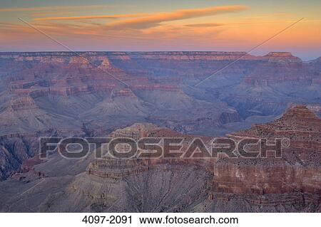 Stock Image - High angle view of rock formations, Yavapai Point, South Rim, Grand Canyon National Park, Arizona, USA. Fotosearch