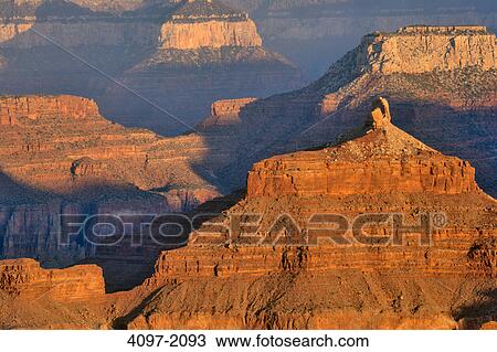Stock Image - High angle view of rock formations, Moran Point, South Rim, Grand Canyon National Park, Arizona, USA. Fotosearch