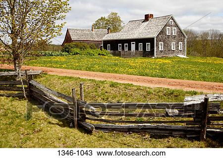Houses in a field, Ross Farm Museum, New Ross, Nova Scotia, Canada View Large Photo Image Stock Image - Houses in a field, Ross Farm Museum, New Ross, Nova Scotia, Canada. Fotosearch