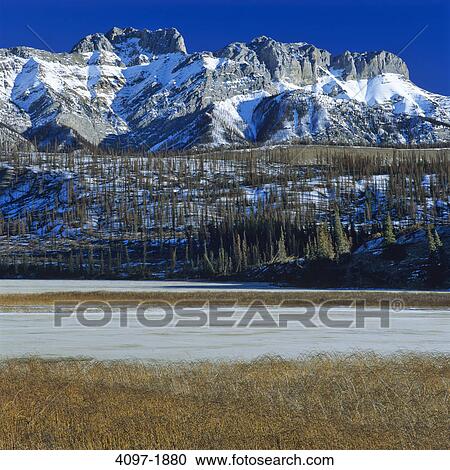 Lake in front of a mountain, Jasper National Park, Alberta, Canada View Large Photo Image Stock Image - Lake in front of a mountain, Jasper National Park, Alberta, Canada. Fotosearch