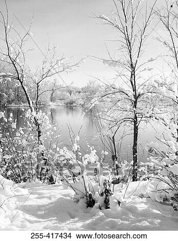 Lake in winter View Large Photo Image Picture - Lake in winter. Fotosearch