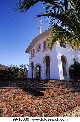 Low angle view of a chapel, Rancho Las Cruces, Cabo San Lucas, Baja California, Mexico View Large Photo Image Stock Image - Low angle view of a chapel, Rancho Las Cruces, Cabo San Lucas, Baja California, Mexico. Fotosearch