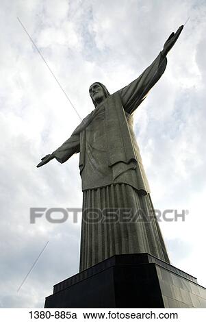 Low angle view of a statue of Jesus Christ, Christ the Redeemer, Mt Corcovado, Rio de Janeiro, Brazil View Large Photo Image Stock Image - Low angle view of a statue of Jesus Christ, Christ the Redeemer, Mt Corcovado, Rio de Janeiro, Brazil. Fotosearch
