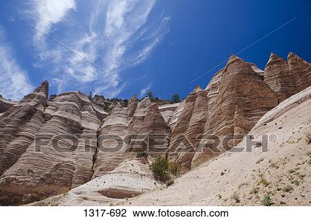 Low angle view of rock formations, Kasha-Katuwe Tent Rocks, Sandoval County, New Mexico, USA View Large Photo Image Stock Image - Low angle view of rock formations, Kasha-Katuwe Tent Rocks, Sandoval County, New Mexico, USA. Fotosearch