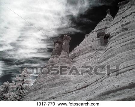 Low angle view of rock formations, Kasha-Katuwe Tent Rocks, Santa Fe, New Mexico, USA View Large Photo Image Stock Image - Low angle view of rock formations, Kasha-Katuwe Tent Rocks, Santa Fe, New Mexico, USA. Fotosearch