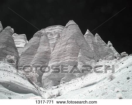 Stock Image - Low angle view of rock formations, Kasha-Katuwe Tent Rocks, Santa Fe, New Mexico, USA. Fotosearch