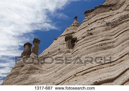 Low angle view of rock formations, Kasha-Katuwe Tent Rocks, Sandoval County, New Mexico, USA View Large Photo Image Stock Photo - Low angle view of rock formations, Kasha-Katuwe Tent Rocks, Sandoval County, New Mexico, USA. Fotosearch