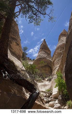 Low angle view of rock formations, Kasha-Katuwe Tent Rocks, Sandoval County, New Mexico, USA View Large Photo Image Stock Photo - Low angle view of rock formations, Kasha-Katuwe Tent Rocks, Sandoval County, New Mexico, USA. Fotosearch