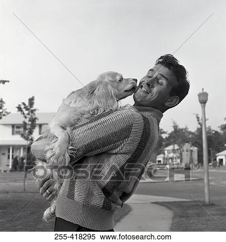 Man hugging dog View Large Photo Image Stock Photography - Man hugging dog. Fotosearch
