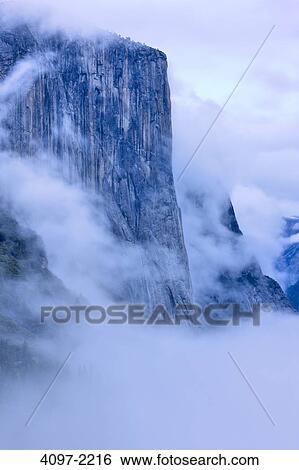 Mountains covered with fog, El Capitan, Yosemite National Park, California, USA View Large Photo Image Stock Photograph - Mountains covered with fog, El Capitan, Yosemite National Park, California, USA. Fotosearch