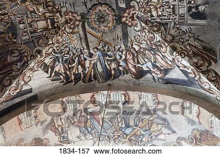 Mural details on the ceiling of a church, Atotonilco, Guanajuato, Mexico View Large Photo Image Stock Photo - Mural details on the ceiling of a church, Atotonilco, Guanajuato, Mexico. Fotosearch